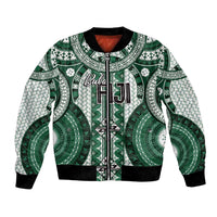Bula Fiji Vintage Bomber Jacket Phthalo Green Masi Motifs