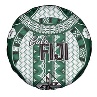 Bula Fiji Vintage Spare Tire Cover Phthalo Green Masi Motifs