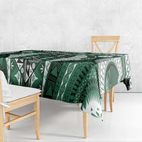 Bula Fiji Vintage Tablecloth Phthalo Green Masi Motifs