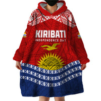 Personalised Kiribati Independence Day Wearable Blanket Hoodie Flag Style LT7 - Polynesian Pride