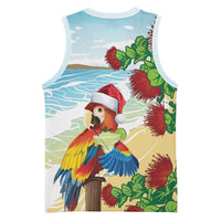 Have A Very Beach Christmas Basketball Jersey Parrot By Lehua Flower LT7 - Polynesian Pride
