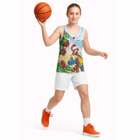 Have A Very Beach Christmas Basketball Jersey Parrot By Lehua Flower LT7 - Polynesian Pride