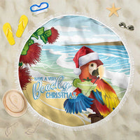 Have A Very Beach Christmas Beach Blanket Parrot By Lehua Flower LT7 One Size 150cm Art - Polynesian Pride