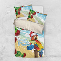 Have A Very Beach Christmas Bedding Set Parrot By Lehua Flower - Polynesian Pride