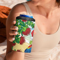 Have A Very Beach Christmas 4 in 1 Can Cooler Tumbler Parrot By Lehua Flower LT7 - Polynesian Pride