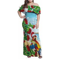 Have A Very Beach Christmas Family Matching Off Shoulder Maxi Dress and Hawaiian Shirt Parrot By Lehua Flower - Polynesian Pride