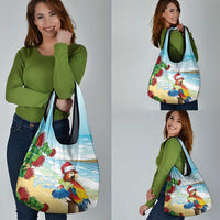Have A Very Beach Christmas Grocery Bag Parrot By Lehua Flower - Polynesian Pride
