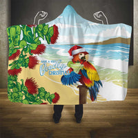 Have A Very Beach Christmas Hooded Blanket Parrot By Lehua Flower - Polynesian Pride