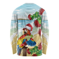 Have A Very Beach Christmas Long Sleeve Shirt Parrot By Lehua Flower LT7 - Polynesian Pride