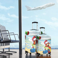 Have A Very Beach Christmas Luggage Cover Parrot By Lehua Flower - Polynesian Pride