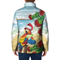 Have A Very Beach Christmas Padded Jacket Parrot By Lehua Flower LT7 - Polynesian Pride