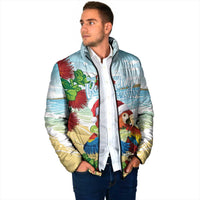Have A Very Beach Christmas Padded Jacket Parrot By Lehua Flower LT7 - Polynesian Pride