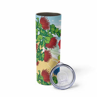 Have A Very Beach Christmas Skinny Tumbler Parrot By Lehua Flower - Polynesian Pride