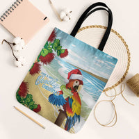 Have A Very Beach Christmas Tote Bag Parrot By Lehua Flower - Polynesian Pride