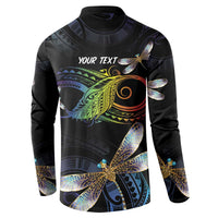 Personalised Polynesian Memorial Button Sweatshirt Your Wings Were Ready But My Heart Was Not LT7 - Polynesian Pride