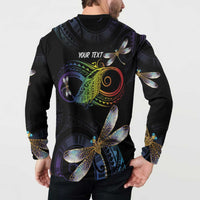 Personalised Polynesian Memorial Button Sweatshirt Your Wings Were Ready But My Heart Was Not LT7 - Polynesian Pride