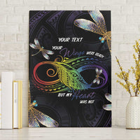 Personalised Polynesian Memorial Canvas Wall Art Your Wings Were Ready But My Heart Was Not LT7 Without Frame Black - Polynesian Pride