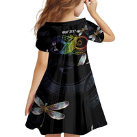 Personalised Polynesian Memorial Kid Short Sleeve Dress Your Wings Were Ready But My Heart Was Not