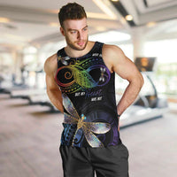 Personalised Polynesian Memorial Men Tank Top Your Wings Were Ready But My Heart Was Not LT7 Black - Polynesian Pride