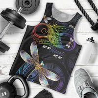 Personalised Polynesian Memorial Men Tank Top Your Wings Were Ready But My Heart Was Not LT7 - Polynesian Pride