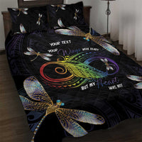 Personalised Polynesian Memorial Quilt Bed Set Your Wings Were Ready But My Heart Was Not LT7 Black - Polynesian Pride