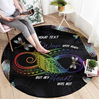 Personalised Polynesian Memorial Round Carpet Your Wings Were Ready But My Heart Was Not