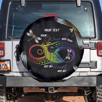 Personalised Polynesian Memorial Spare Tire Cover Your Wings Were Ready But My Heart Was Not LT7 Black - Polynesian Pride