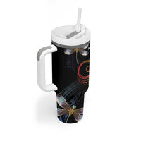 Personalised Polynesian Memorial Tumbler With Handle Your Wings Were Ready But My Heart Was Not LT7 - Polynesian Pride