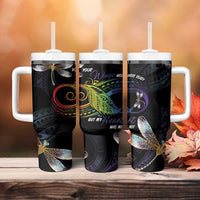Personalised Polynesian Memorial Tumbler With Handle Your Wings Were Ready But My Heart Was Not LT7 - Polynesian Pride