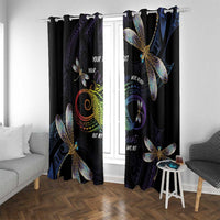 Personalised Polynesian Memorial Window Curtain Your Wings Were Ready But My Heart Was Not LT7 With Grommets Black - Polynesian Pride