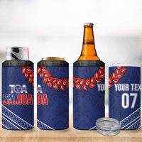 Toa Samoa Rugby Custom 4 in 1 Can Cooler Tumbler Ulafala Mix Nifo'oti - Polynesian Pride