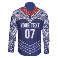 Toa Samoa Rugby Custom Family Matching Off The Shoulder Long Sleeve Dress and Hawaiian Shirt Ulafala Mix Nifo'oti - Polynesian Pride