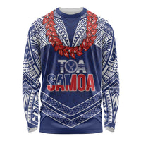Toa Samoa Rugby Custom Long Sleeve Shirt Ulafala Mix Nifo'oti - Polynesian Pride