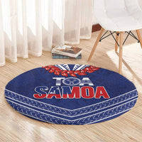 Toa Samoa Rugby Round Carpet Ulafala Mix Nifo'oti - Polynesian Pride