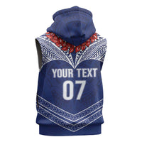 Toa Samoa Rugby Custom Sleeveless Zip Hoodie Ulafala Mix Nifo'oti LT7 - Polynesian Pride
