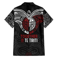 Maori Hongi Toitu Te Tiriti Family Matching Short Sleeve Bodycon Dress and Hawaiian Shirt Tangata Tiriti Stand With Tangata Whenua