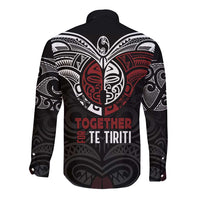 Maori Hongi Toitu Te Tiriti Long Sleeve Button Shirt Tangata Tiriti Stand With Tangata Whenua