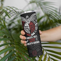 Maori Hongi Toitu Te Tiriti Skinny Tumbler Tangata Tiriti Stand With Tangata Whenua