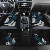 New Zealand Tui Bird Car Mats Maori Kowhaiwhai LT7 Set 4pcs Teal - Polynesian Pride