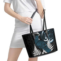New Zealand Tui Bird Leather Tote Bag Maori Kowhaiwhai LT7 - Polynesian Pride