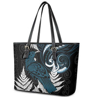 New Zealand Tui Bird Leather Tote Bag Maori Kowhaiwhai LT7 - Polynesian Pride