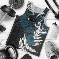 New Zealand Tui Bird Men Tank Top Maori Kowhaiwhai LT7 - Polynesian Pride