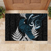 New Zealand Tui Bird Rubber Doormat Maori Kowhaiwhai LT7 Teal - Polynesian Pride
