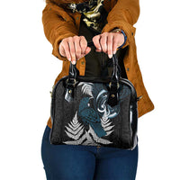 New Zealand Tui Bird Shoulder Handbag Maori Kowhaiwhai