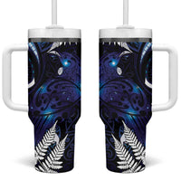 New Zealand Maori Matariki Tumbler With Handle Tui Bird Galaxy