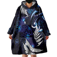 New Zealand Maori Matariki Wearable Blanket Hoodie Tui Bird Galaxy