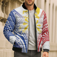 Philippines Tribal Sun Personalized Bomber Puffer Jacket Hunting Eagle LT7 - Polynesian Pride