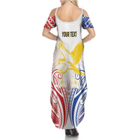 Philippines Tribal Sun Personalized Family Matching Summer Maxi Dress and Hawaiian Shirt Hunting Eagle