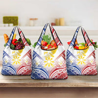 Philippines Tribal Sun Grocery Bag Hunting Eagle LT7 3-pack One Size White - Polynesian Pride
