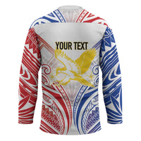 Philippines Tribal Sun Personalized Hockey Jersey Hunting Eagle LT7 - Polynesian Pride